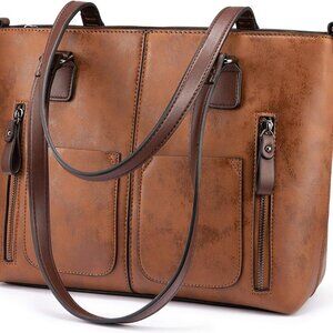 Purses Tote Bag for Women, Handbags Large Shoulder Bag, Leather Work Bags with M